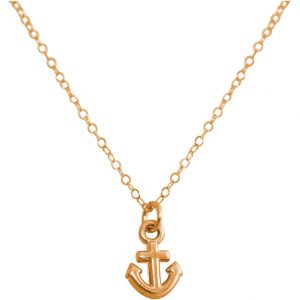 GEMSHINE Maritim Nautics Halskette mit Anker aus 925 Silber, hochwertig vergoldet oder rose Navy Stil - Made in Madrid, Spanien.