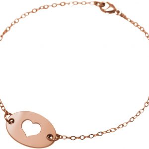 Gemshine - Damen - Armband - Armreif - WISHES - Herz - Rose Gold