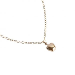Gemshine - Damen - Anhänger - Apfel - Halskette - 14 (585) Gold - Vergoldet - 1,5 cm