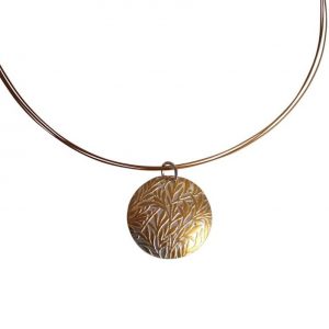 Gemshine - Damen - Halskette - 925 Silber - Vergoldet - WILLOW - 2,5 cm