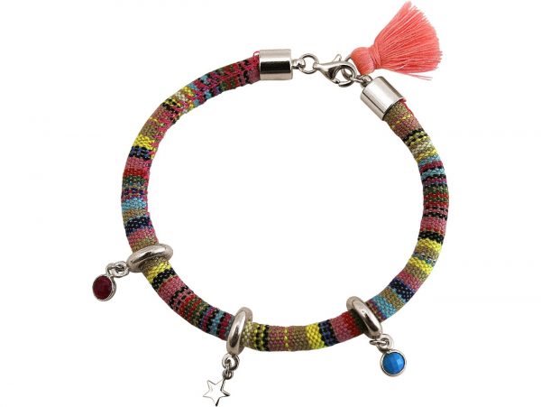 Gemshine - Damen - Armband - 925 Silber - AZTEC - STAR - Stern - Rubin - Rot - Türkis – Bild 4