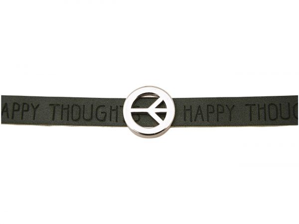 Gemshine - Damen - Armband - Frieden - Peace - WISHES - Grau - Anthrazit - Magnetverschluss – Bild 5