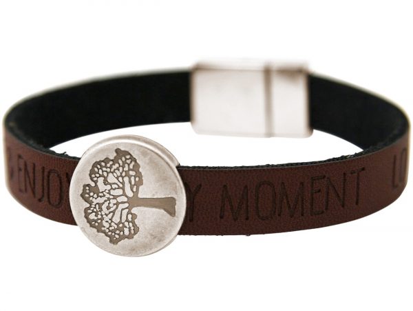 Gemshine - Damen - Armband - Lebensbaum - Natur - WISHES - Braun - Dunkel - Magnetverschluss – Bild 4