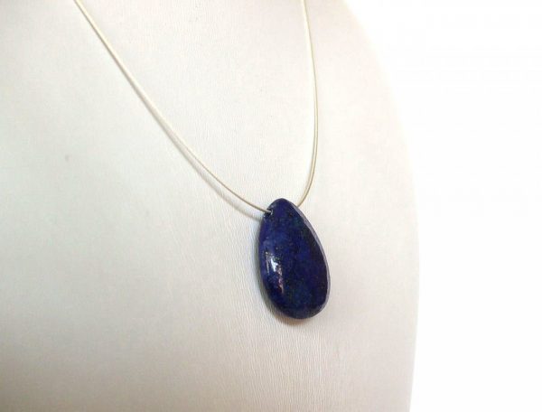 Gemshine - Damen - Halskette  - Anhänger - 925 Silber - Lapis Lazuli - Tropfen - Blau - 45 cm – Bild 4
