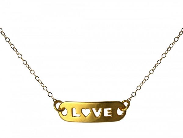 Gemshine - Damen - Halskette - WISHES - LOVE - Gold - 48 cm – Bild 4