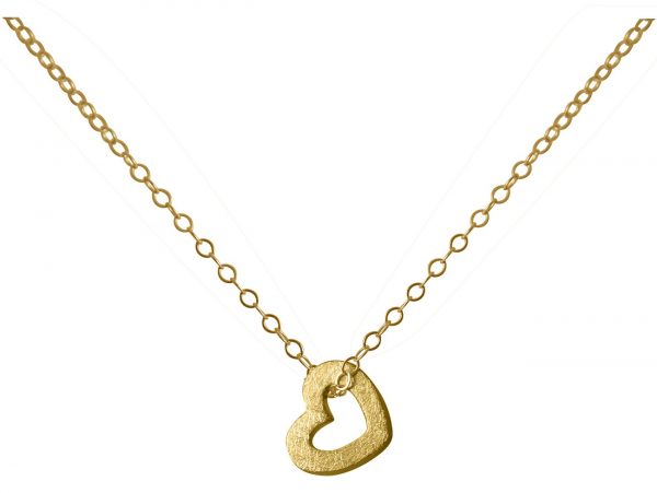 Gemshine - Damen - Herz - Halskette - Anhänger - 925 Silber - Vergoldet - 1,1 cm – Bild 4