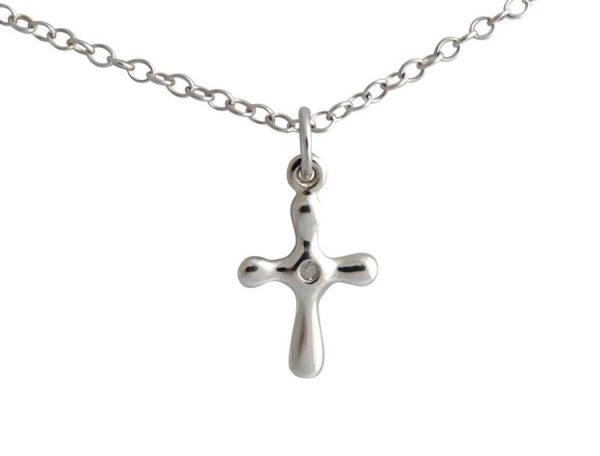 Gemshine - Damen - Halskette - Diamant - 925 Silber - Kreuz – Bild 3