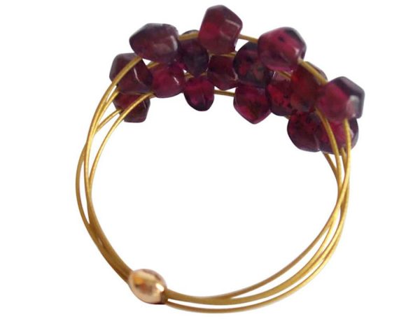 Gemshine - Damen - Ring - Vergoldet - Granat - Dunkelrot, Ringgröße:58 (18.5) – Bild 5
