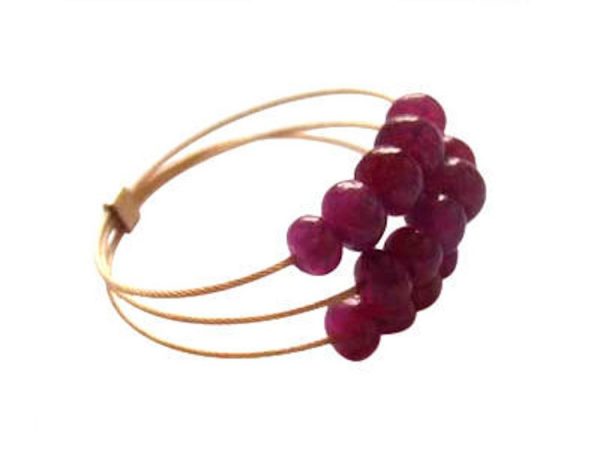 Gemshine - Damen - Ring - Vergoldet - Rubin - Rot, Ringgröße:61 (19.4) – Bild 5