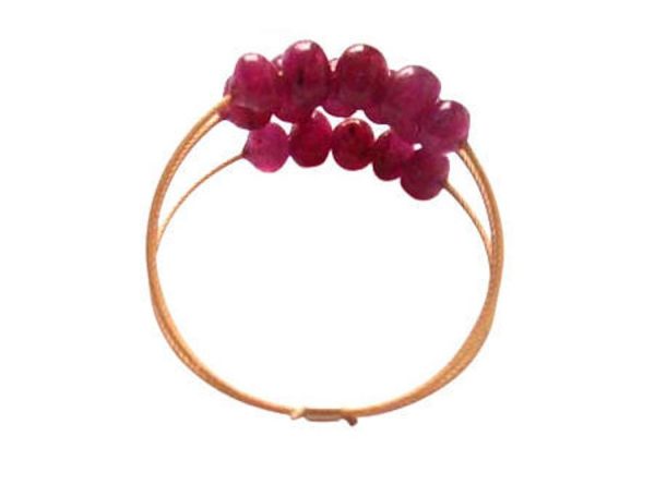Gemshine - Damen - Ring - Vergoldet - Rubin - Rot, Ringgröße:59 (18.8) – Bild 5