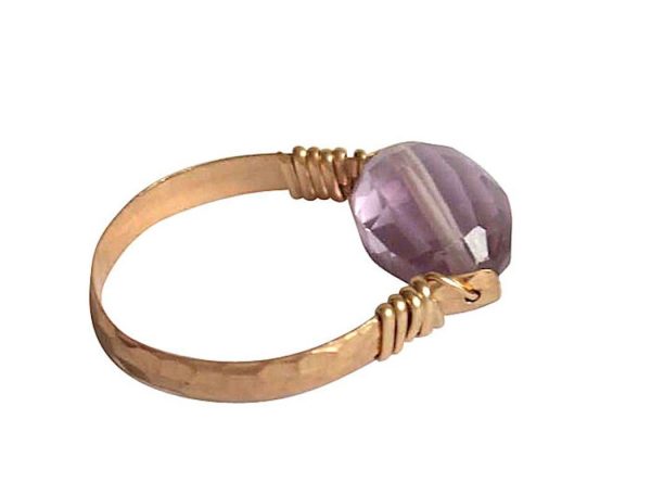 Gemshine - Damen - Ring - Spannring - Vergoldet - Rosenquarz - Rosa, Ringgröße:57 (18.1) – Bild 5