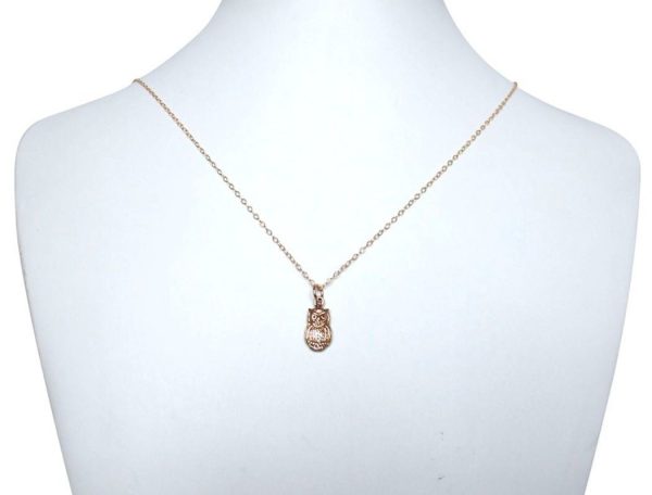 Gemshine - Damen - Halskette - Anhänger - Bronze - Vergoldet - UHU - 2 cm – Bild 4