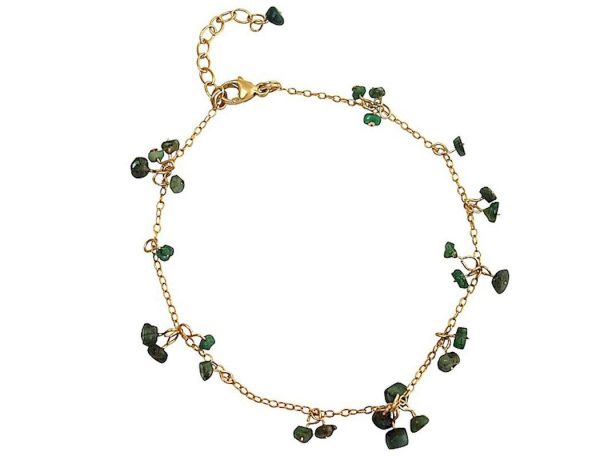 Gemshine - Damen - Armband - Vergoldet - Smaragd - Grün - CONFETTI – Bild 4
