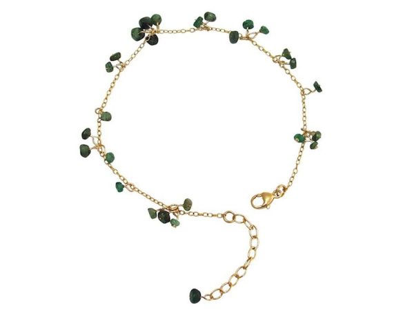 Gemshine - Damen - Armband - Vergoldet - Smaragd - Grün - CONFETTI – Bild 5