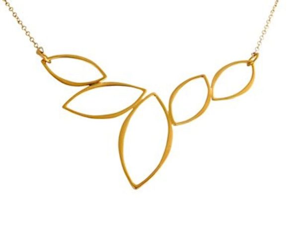 Gemshine - Damen - Halskette - Anhänger - 925 Silber - Vergoldet - Lotus Blume - LEAVES - 45 cm – Bild 3