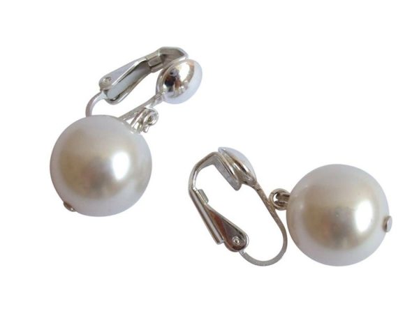 Gemshine - Damen - Ohrclips - Perlen - Tahiti - Weiß - 925 Silber - 12 mm – Bild 5
