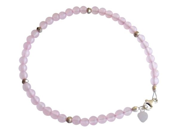 Gemshine - Damen - Armband  - 925 Silber - Rosenquarz - Rosa – Bild 4