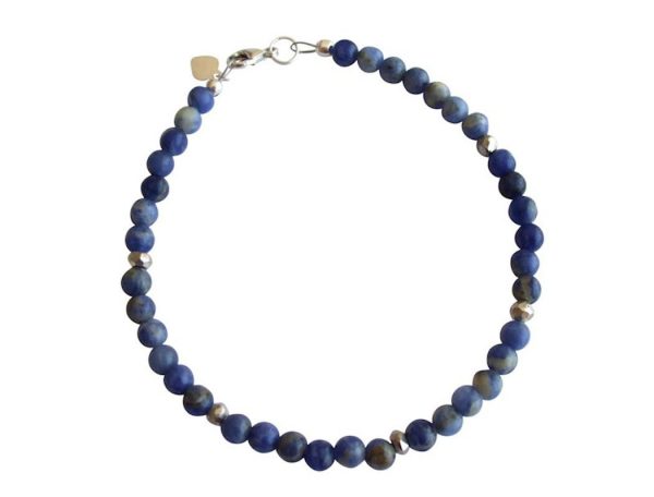 Gemshine - Damen - Armband - Lapis Lazuli - Blau - 925 Silber - 4 mm – Bild 5