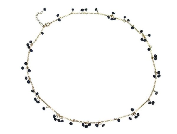 Gemshine - Damen - Halskette - Vergoldet - Saphir - Blau - CONFETTI – Bild 3