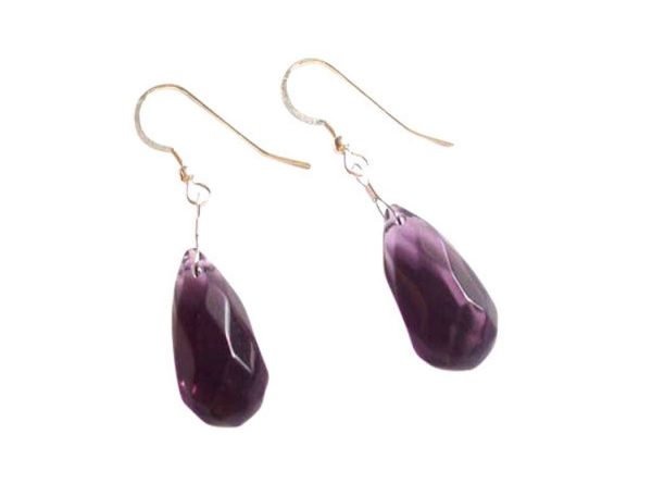 Gemshine - Damen - Ohrringe - 925 Silber - Amethyst - Tropfen - Facettiert - Violett - 2 cm – Bild 4
