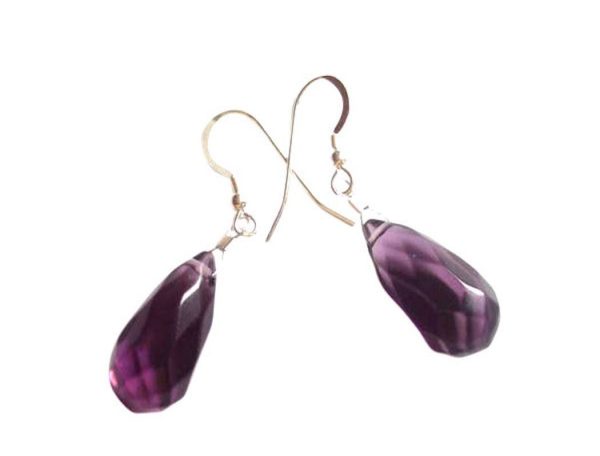 Gemshine - Damen - Ohrringe - 925 Silber - Amethyst - Tropfen - Facettiert - Violett - 2 cm – Bild 5